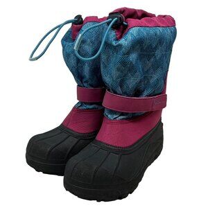 Columbia Powderbug Plus II Waterproof Snow Boots Pink Girls Big Kid Size 5